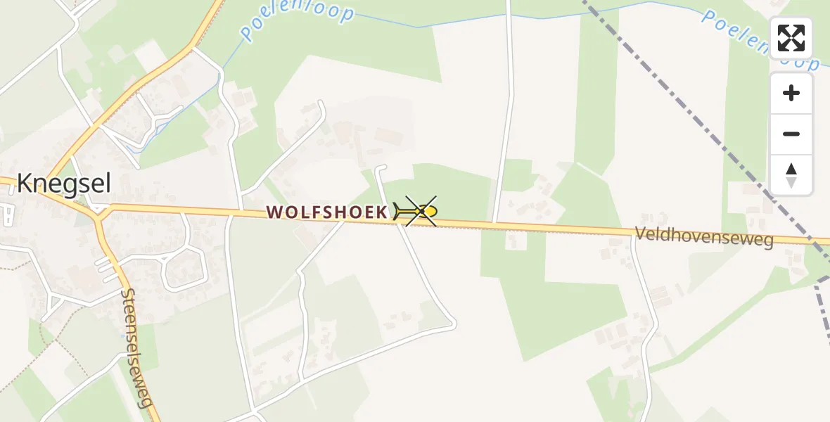 Routekaart van de vlucht: Lifeliner 3 naar Knegsel