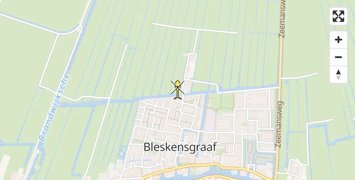 Routekaart van de vlucht: Lifeliner 2 naar Bleskensgraaf ca