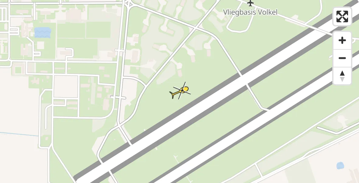 Routekaart van de vlucht: Lifeliner 3 naar Vliegbasis Volkel