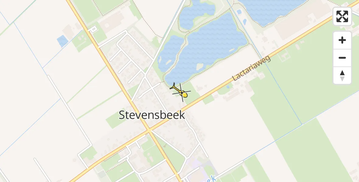 Routekaart van de vlucht: Lifeliner 3 naar Stevensbeek