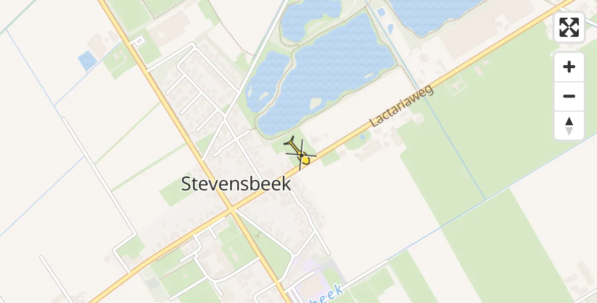 Routekaart van de vlucht: Lifeliner 3 naar Stevensbeek