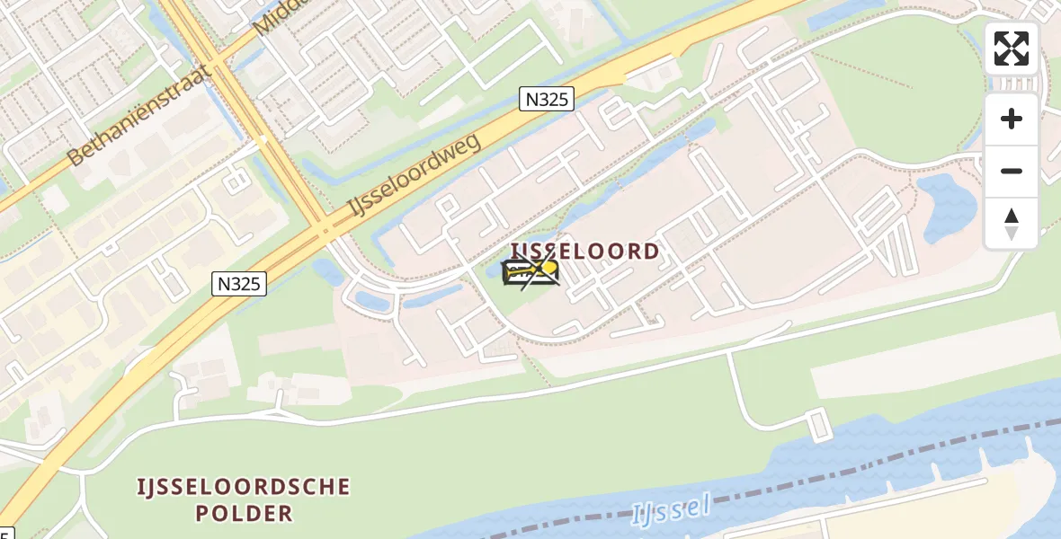 Routekaart van de vlucht: Lifeliner 1 naar Arnhem, Meander