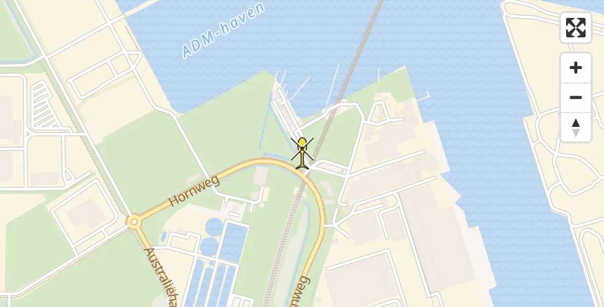 Routekaart van de vlucht: Lifeliner 1 naar Amsterdam Heliport