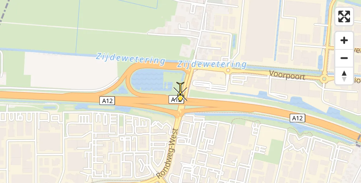 Routekaart van de vlucht: Lifeliner 3 naar Veenendaal