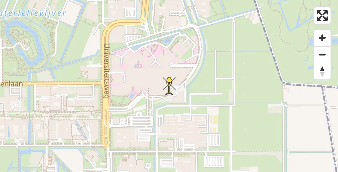 Routekaart van de vlucht: Lifeliner 3 naar Universitair Medisch Centrum Utrecht