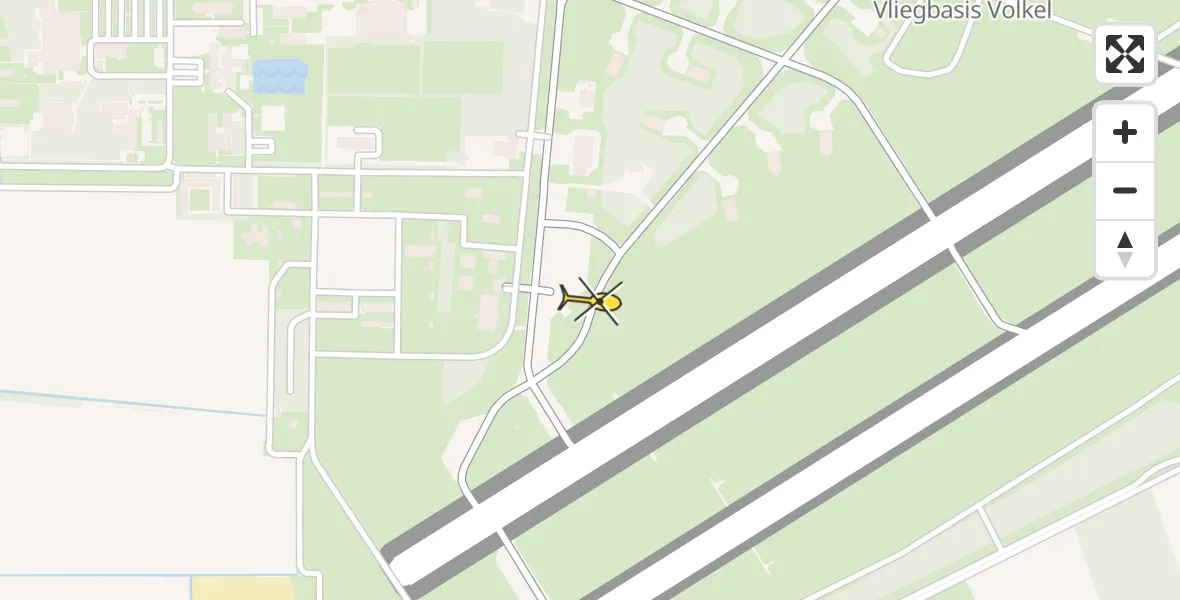 Routekaart van de vlucht: Traumaheli naar Vliegbasis Volkel