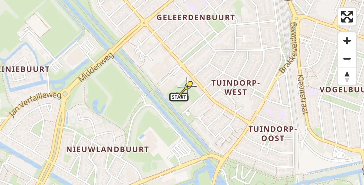 Routekaart van de vlucht: Ambulancehelikopter naar Den Helder, Het Liniebos