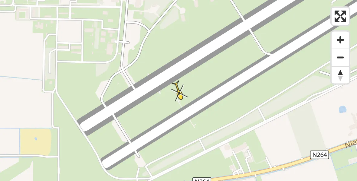 Routekaart van de vlucht: Lifeliner 3 naar Vliegbasis Volkel