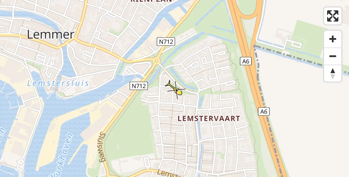 Routekaart van de vlucht: Lifeliner 4 naar Lemmer