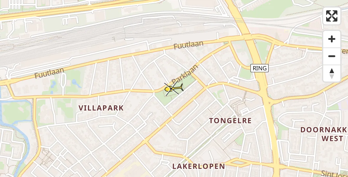 Routekaart van de vlucht: Lifeliner 3 naar Eindhoven