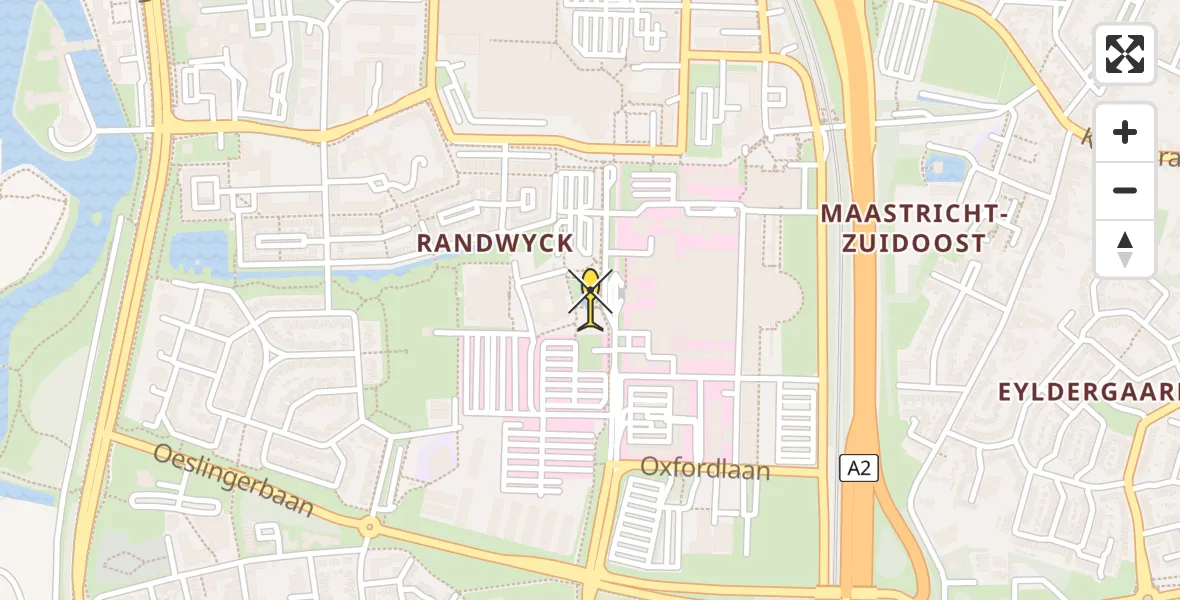 Routekaart van de vlucht: Lifeliner 3 naar Maastricht UMC+