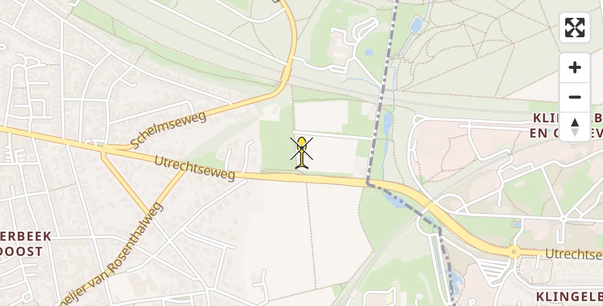 Routekaart van de vlucht: Lifeliner 3 naar Oosterbeek