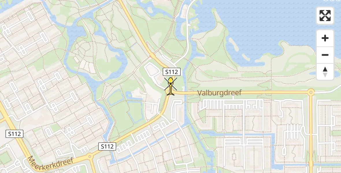 Routekaart van de vlucht: Lifeliner 1 naar Amsterdam