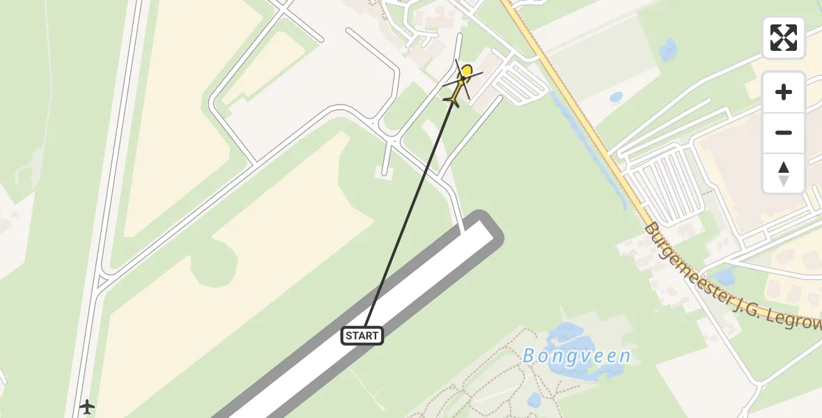 Routekaart van de vlucht: Lifeliner 4 naar Groningen Airport Eelde, Machlaan