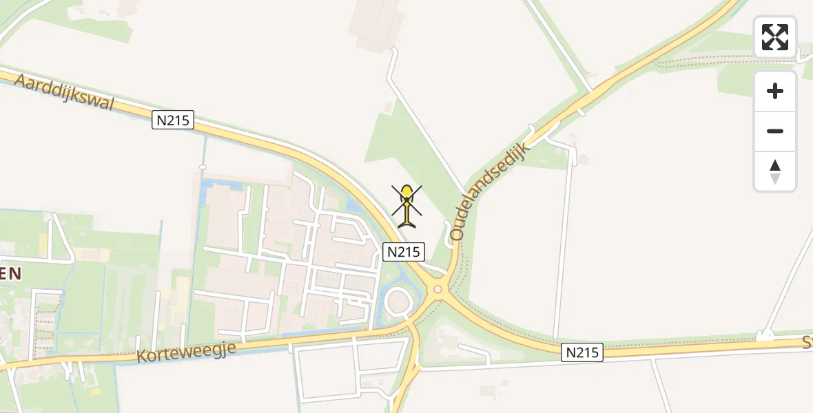 Routekaart van de vlucht: Lifeliner 2 naar Dirksland