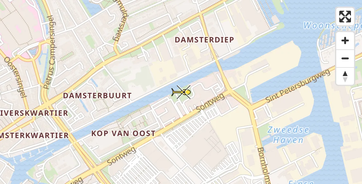 Routekaart van de vlucht: Lifeliner 4 naar Universitair Medisch Centrum Groningen