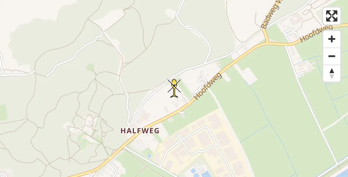 Routekaart van de vlucht: Ambulanceheli naar West-Terschelling