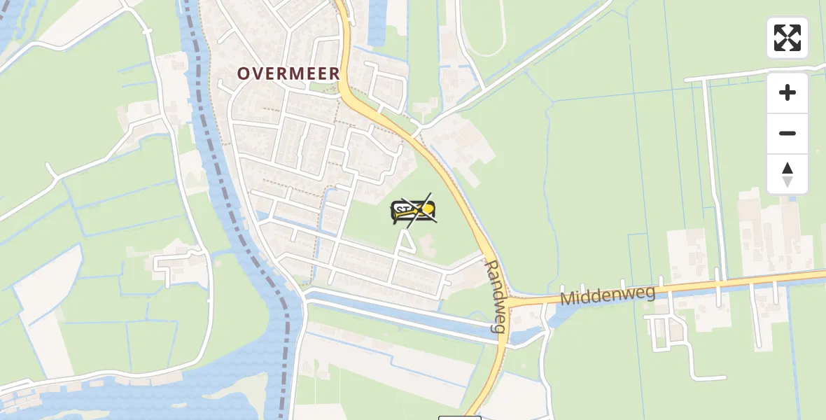 Routekaart van de vlucht: Lifeliner 1 naar Nederhorst den Berg, Sportpark Vreelandseweg