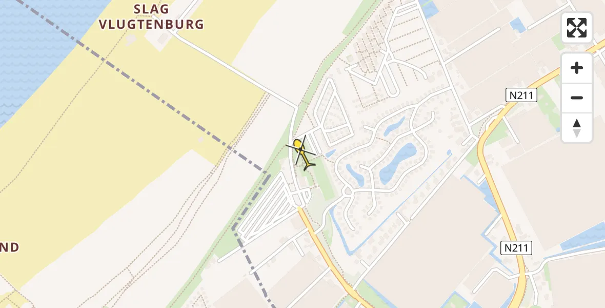 Routekaart van de vlucht: Lifeliner 2 naar 's-Gravenzande