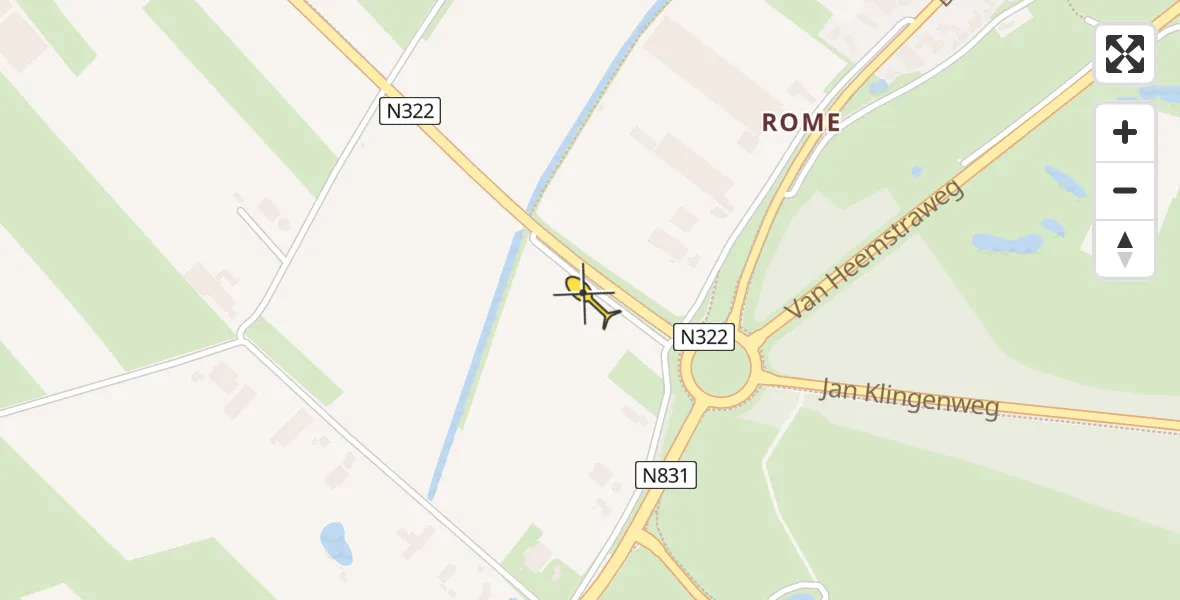 Routekaart van de vlucht: Lifeliner 3 naar Rossum