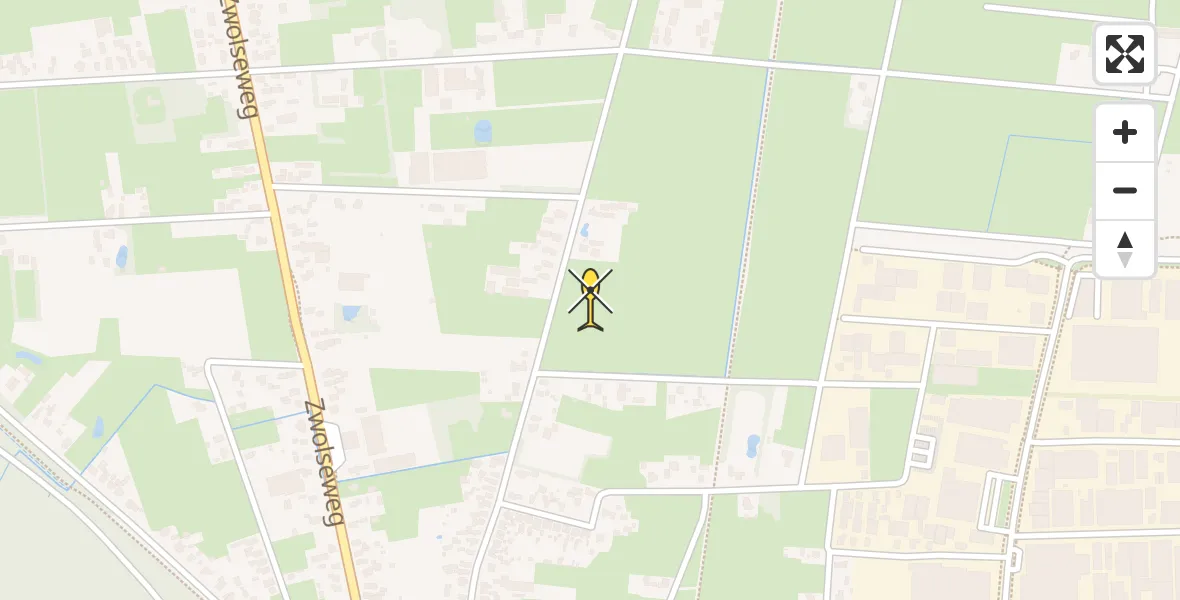 Routekaart van de vlucht: Lifeliner 3 naar Wenum Wiesel