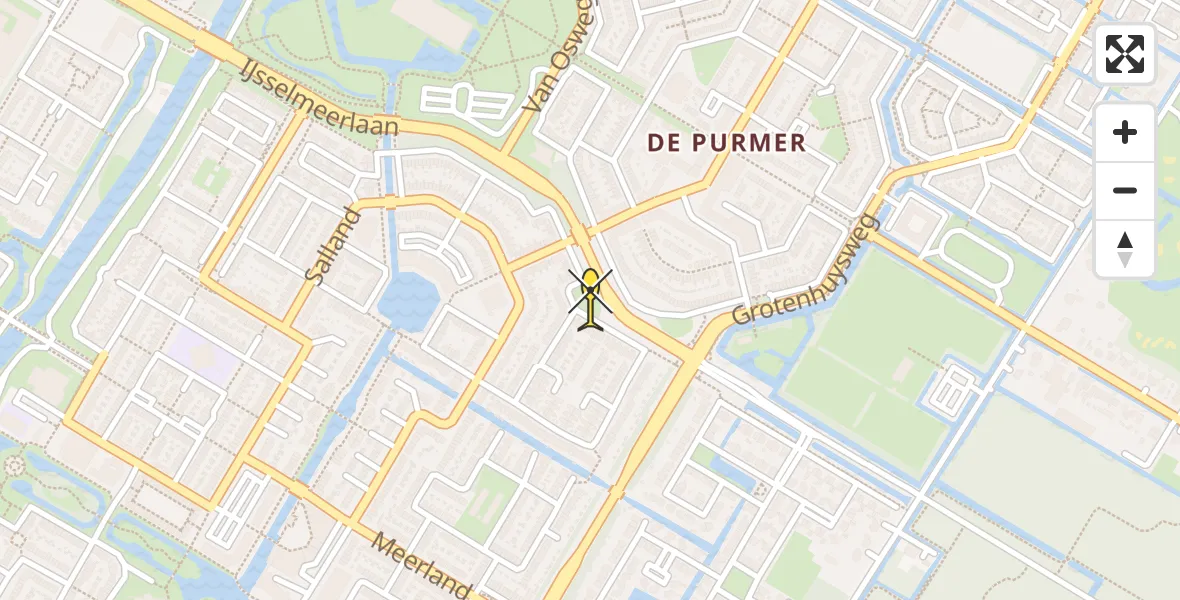 Routekaart van de vlucht: Lifeliner 1 naar Purmerend