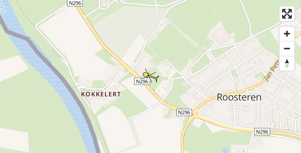 Routekaart van de vlucht: Lifeliner 3 naar Roosteren
