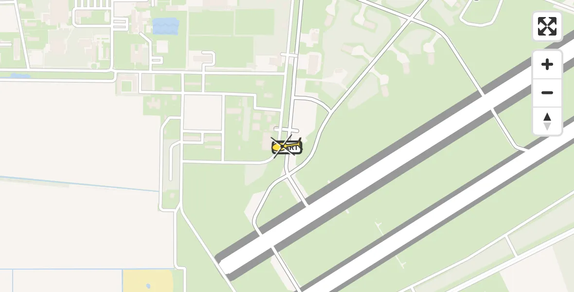 Routekaart van de vlucht: Politieheli naar Vliegbasis Volkel, Zeelandsedijk