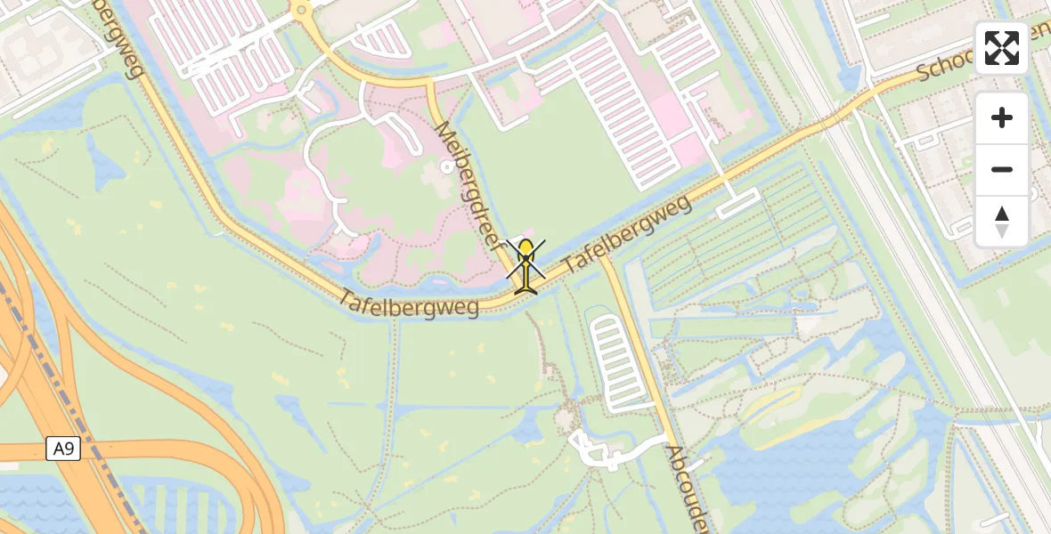 Routekaart van de vlucht: Lifeliner 2 naar Academisch Medisch Centrum (AMC)