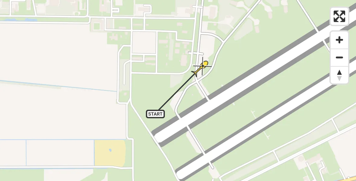 Routekaart van de vlucht: Lifeliner 3 naar Vliegbasis Volkel, Zeelandsedijk