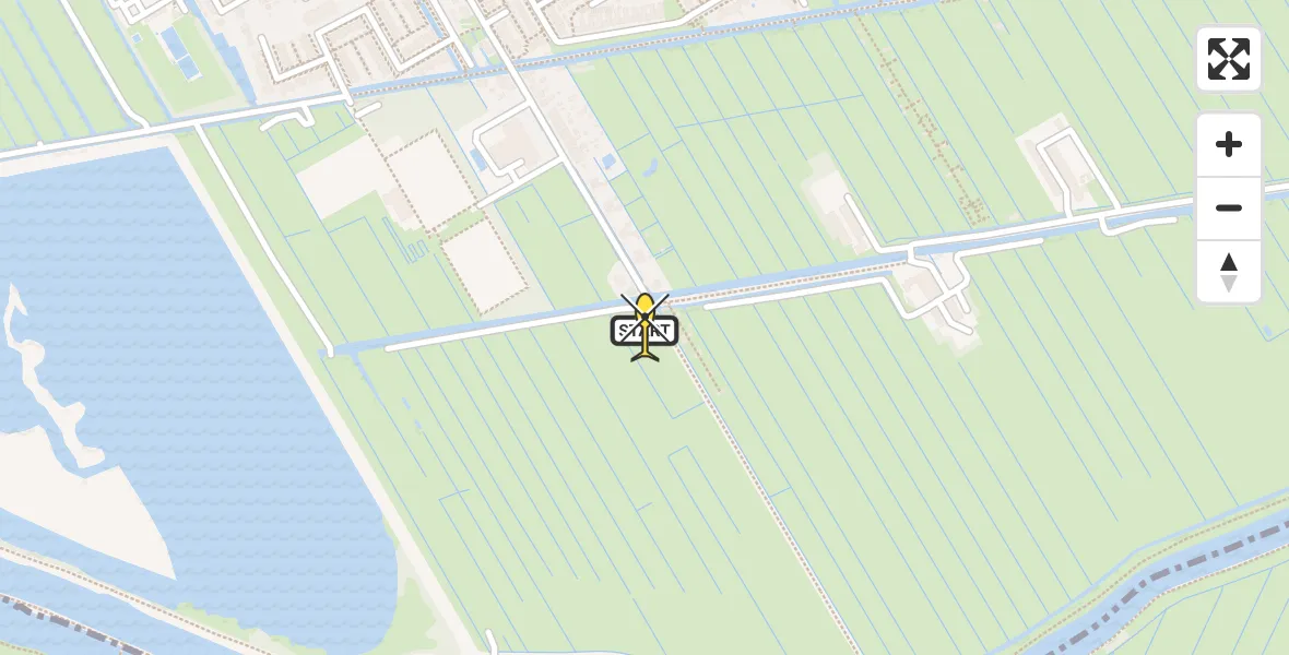 Routekaart van de vlucht: Lifeliner 2 naar Nieuw-Lekkerland, Middelweg