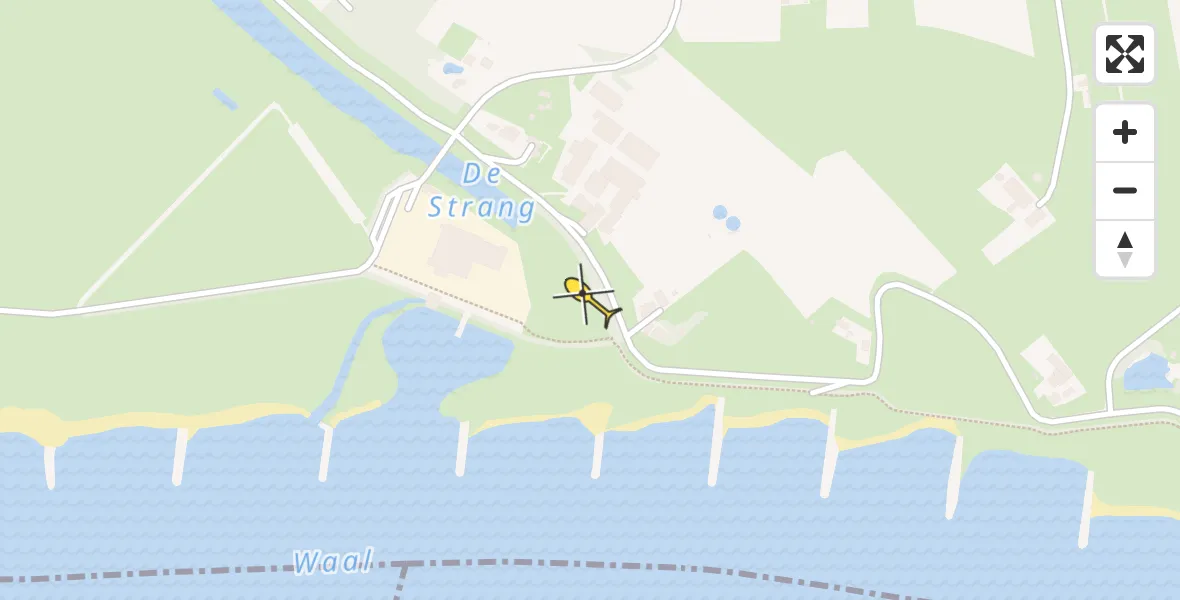 Routekaart van de vlucht: Lifeliner 3 naar Dodewaard