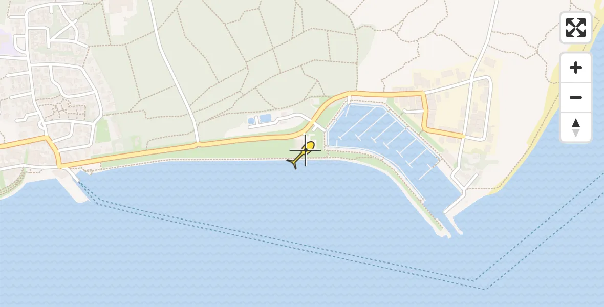 Routekaart van de vlucht: Ambulancehelikopter naar Vlieland Heliport