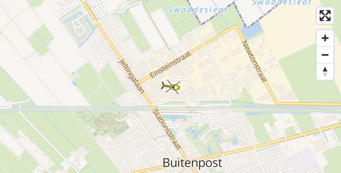 Routekaart van de vlucht: Lifeliner 4 naar Buitenpost