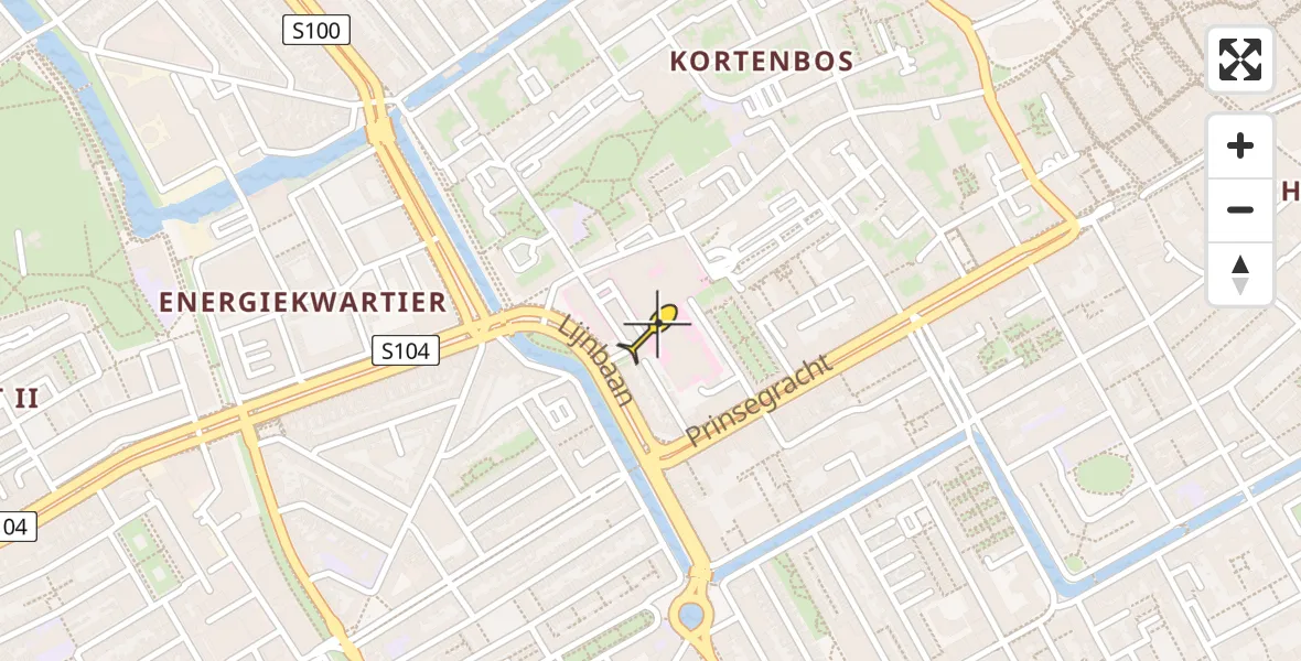Routekaart van de vlucht: Lifeliner 2 naar Den Haag