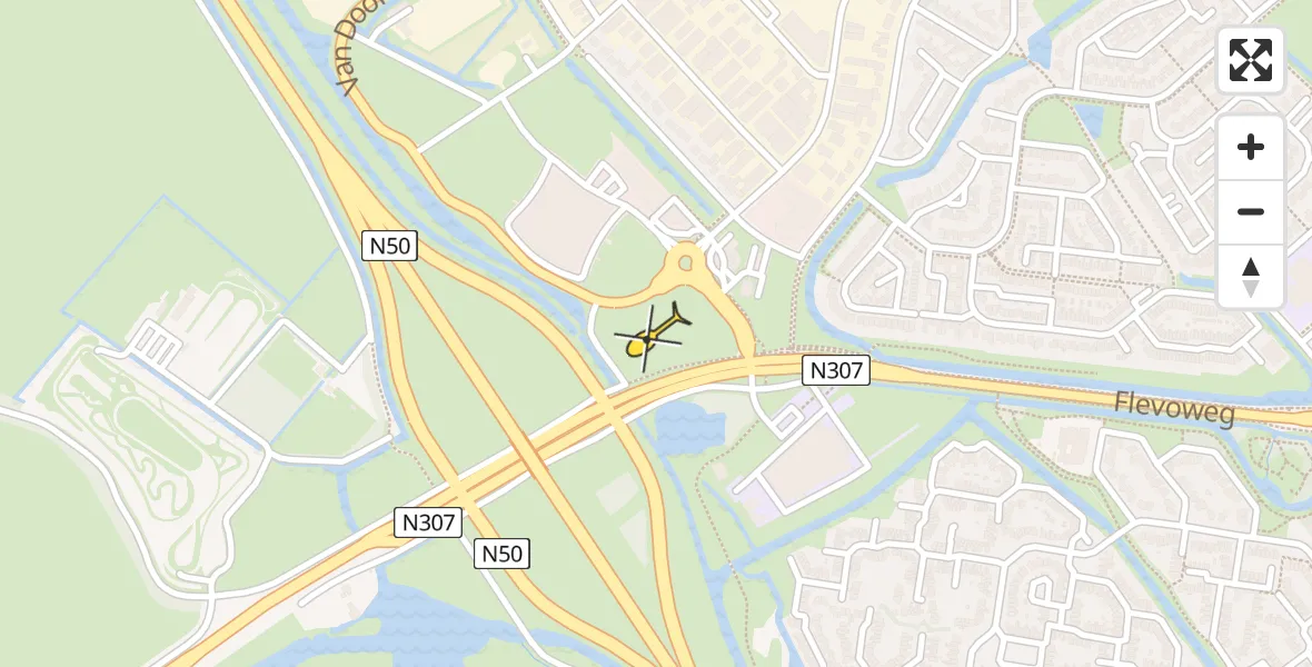 Routekaart van de vlucht: Lifeliner 1 naar Kampen