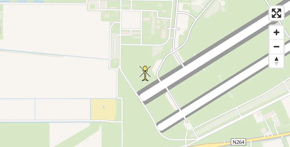 Routekaart van de vlucht: Lifeliner 3 naar Vliegbasis Volkel