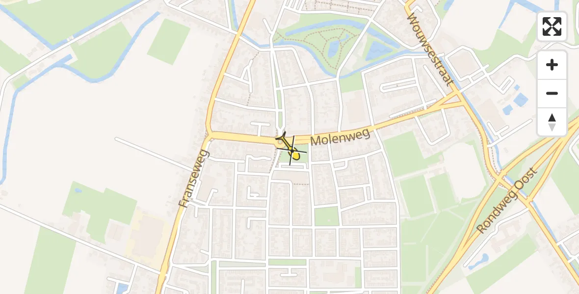 Routekaart van de vlucht: Lifeliner 2 naar Steenbergen