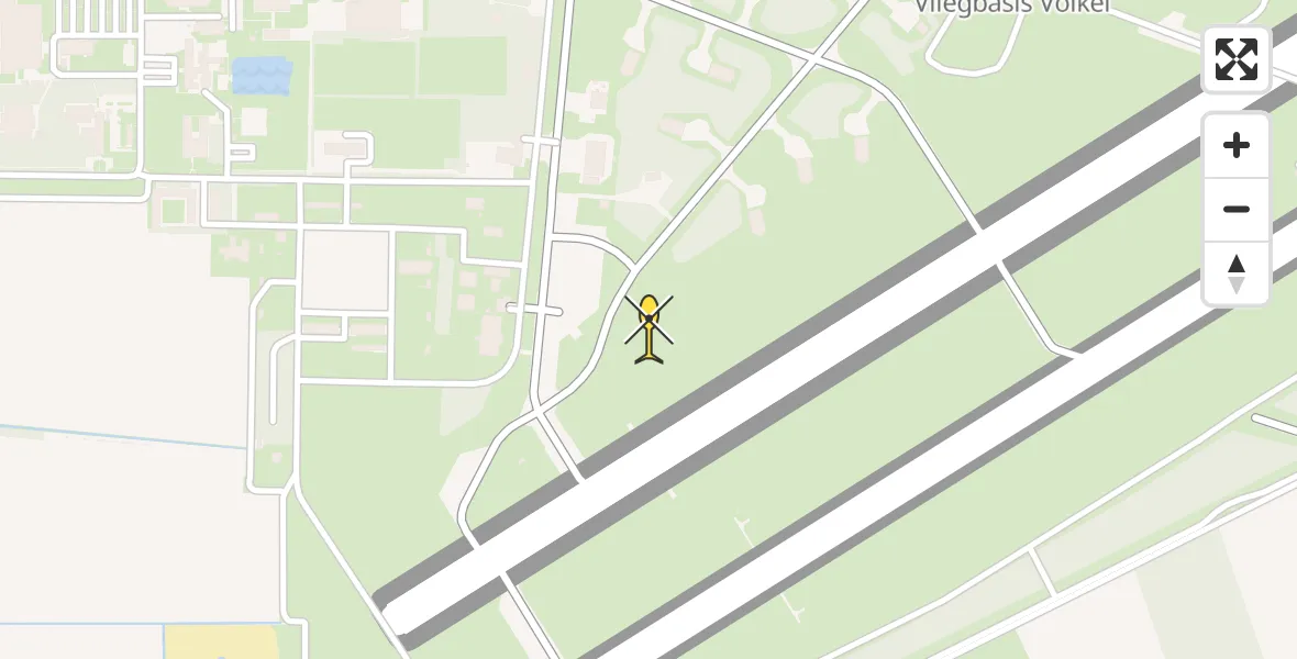 Routekaart van de vlucht: Lifeliner 3 naar Vliegbasis Volkel