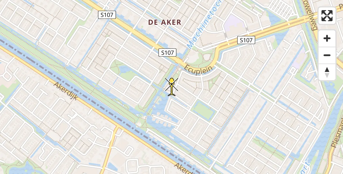 Routekaart van de vlucht: Lifeliner 1 naar Amsterdam