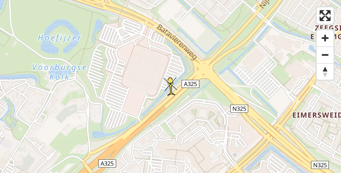 Routekaart van de vlucht: Lifeliner 2 naar Arnhem