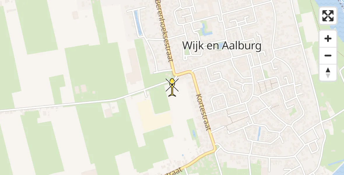 Routekaart van de vlucht: Lifeliner 3 naar Wijk en Aalburg