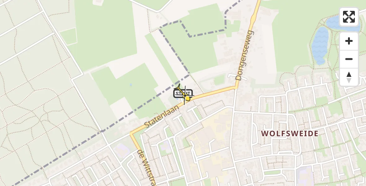 Routekaart van de vlucht: Lifeliner 2 naar Rijen, Statenlaan