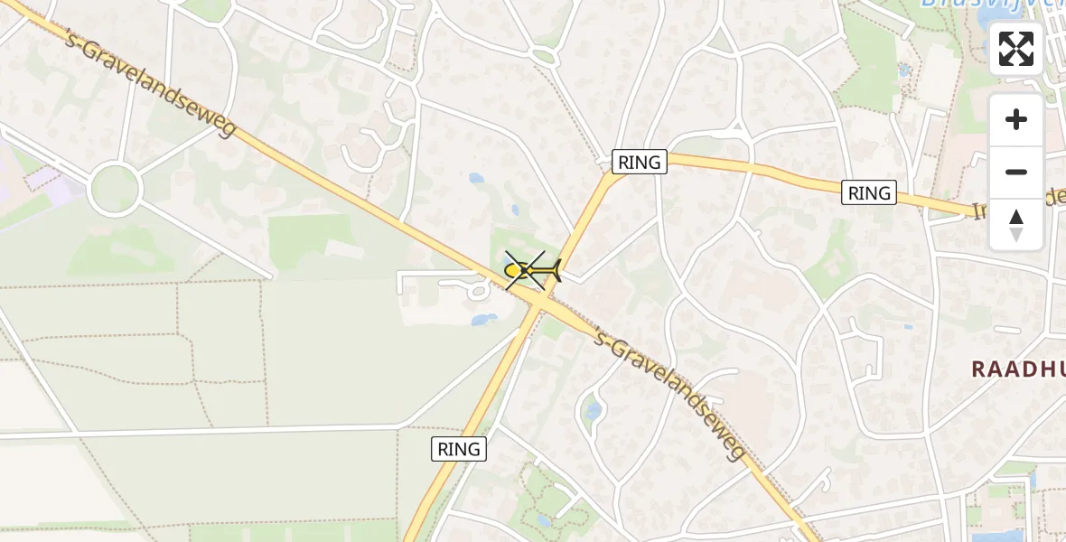 Routekaart van de vlucht: Lifeliner 1 naar Hilversum