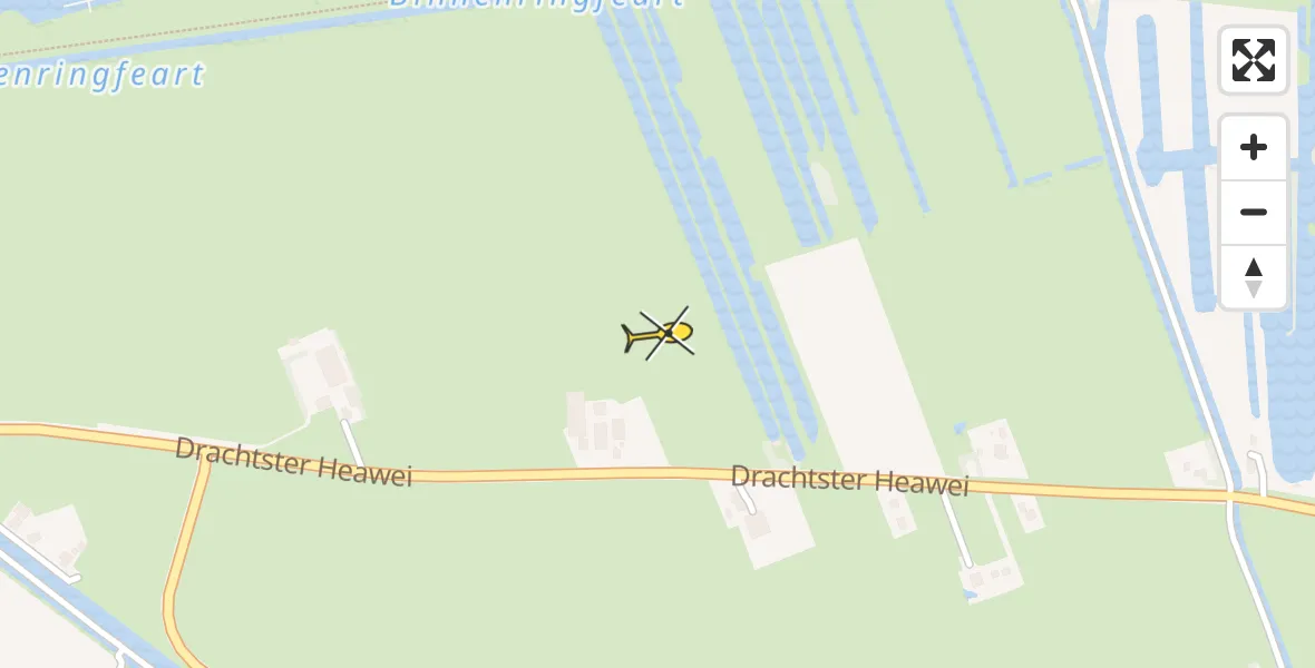 Routekaart van de vlucht: Lifeliner 4 naar De Veenhoop