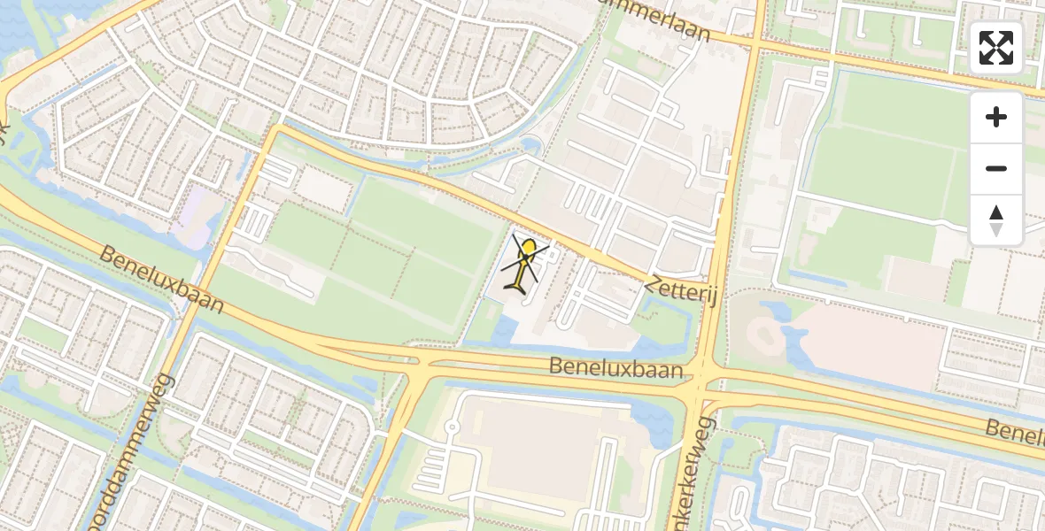 Routekaart van de vlucht: Lifeliner 1 naar Amstelveen