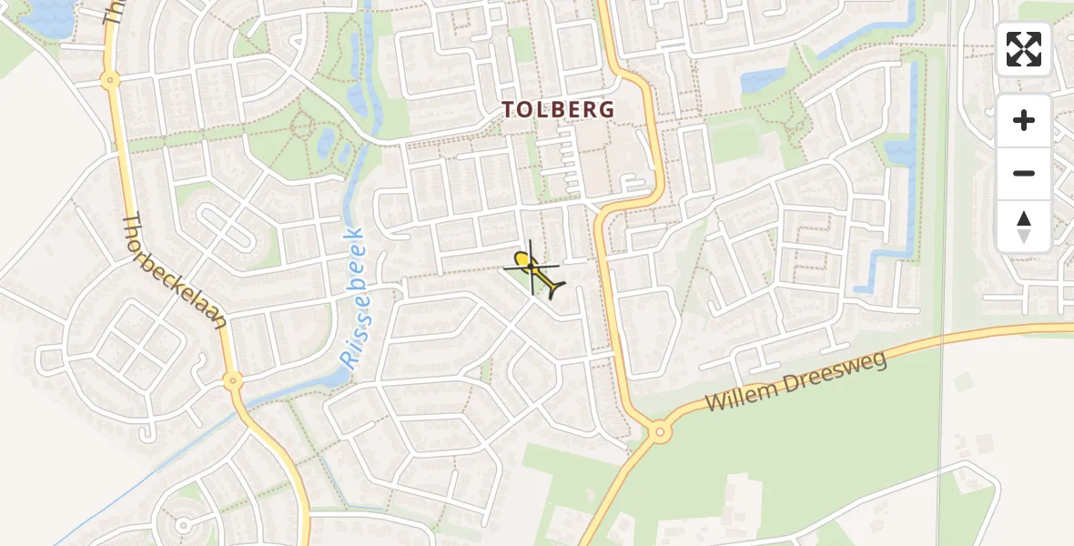 Routekaart van de vlucht: Lifeliner 2 naar Roosendaal