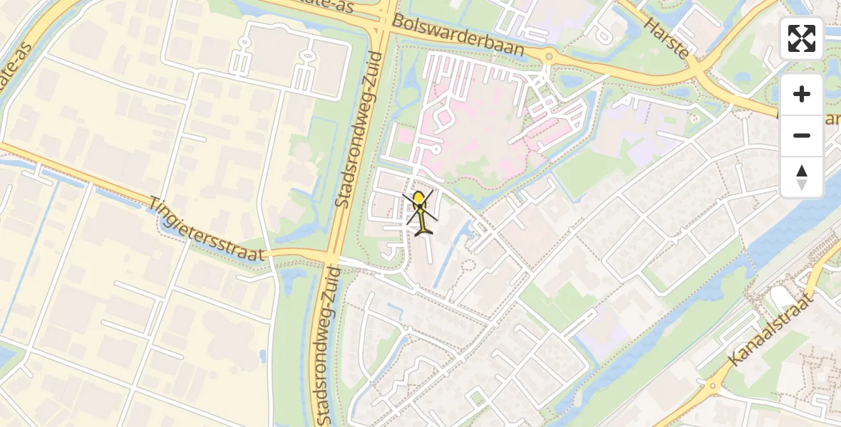 Routekaart van de vlucht: Ambulanceheli naar Sneek