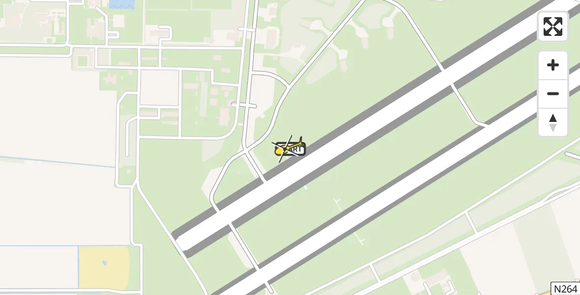 Routekaart van de vlucht: Lifeliner 3 naar Vliegbasis Volkel, Zeelandsedijk