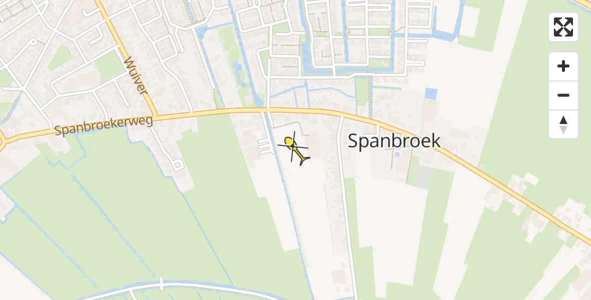 Routekaart van de vlucht: Lifeliner 1 naar Spanbroek